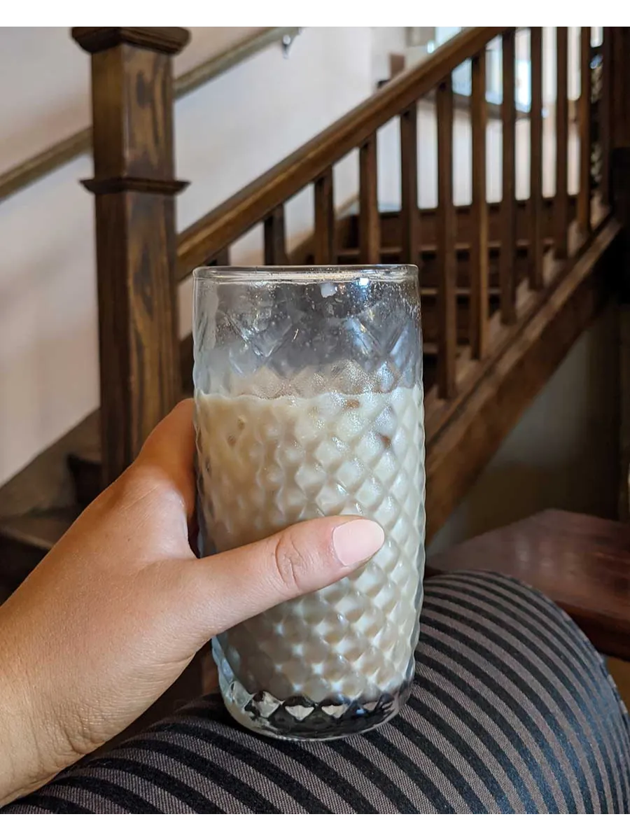 chai latte from lantern coffee and lounge in downtown grand rapids, michigan