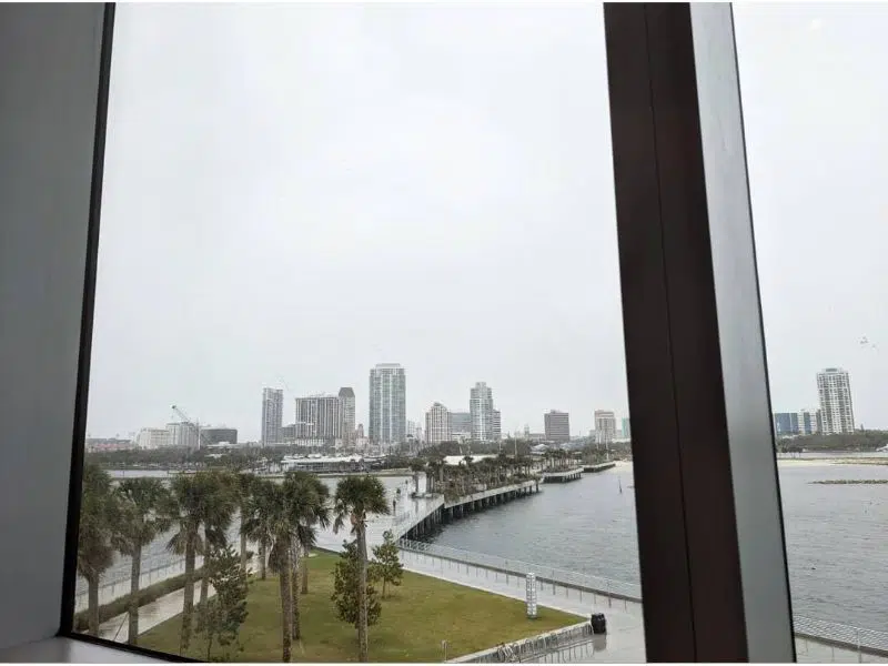 view from teak restaurant on the new st pete pier