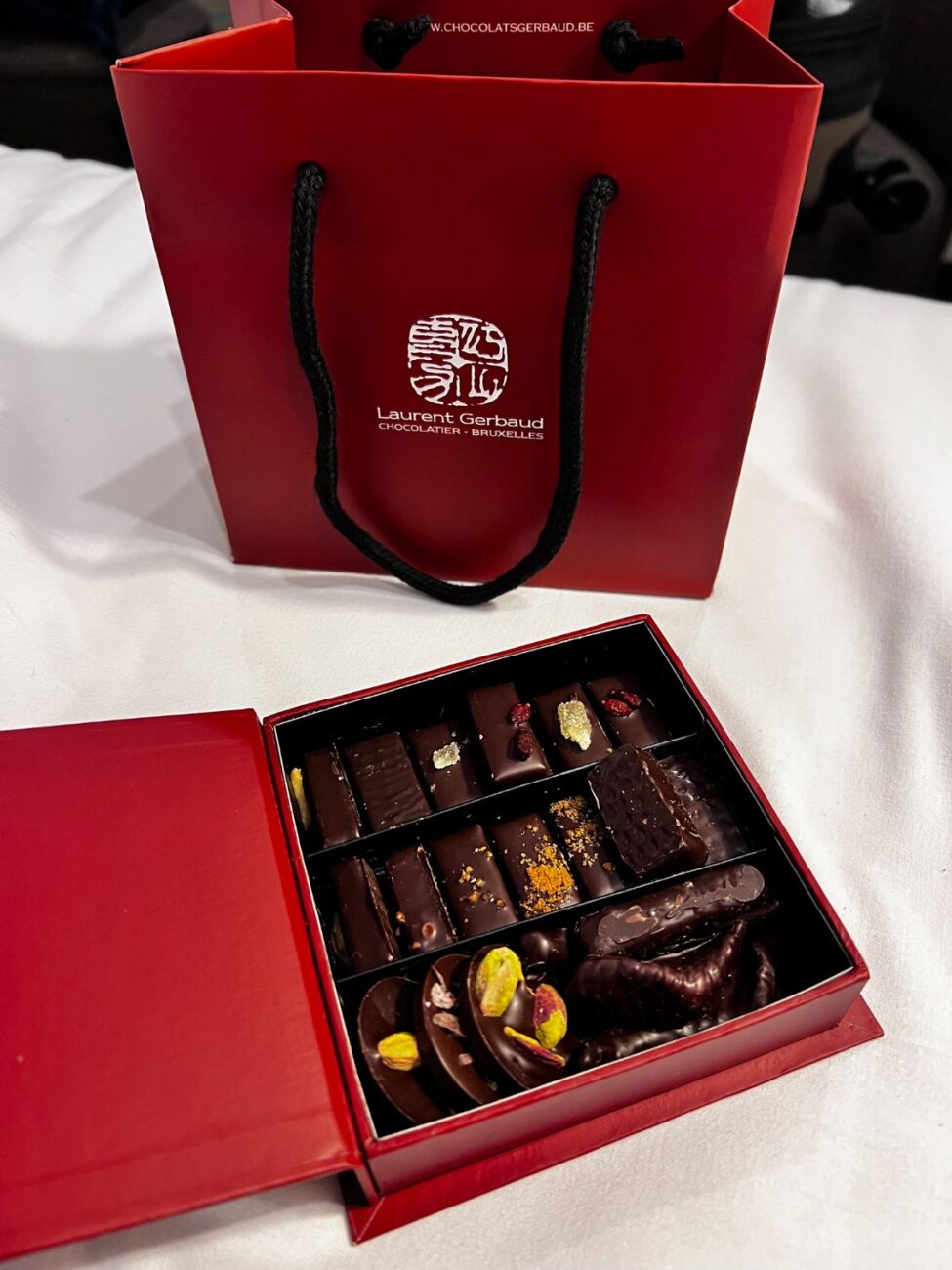box of laurent gerbaud chocolate