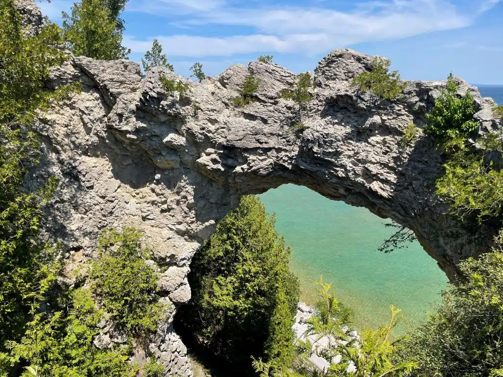 arch rock on mackinac island