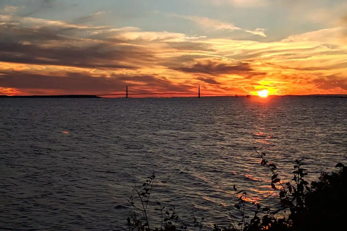 sunset rock mackinac island