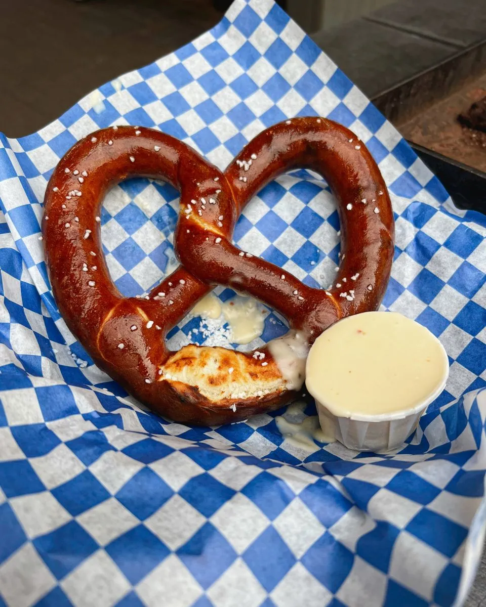 bavarian pretzel with beer cheese from munchen haus