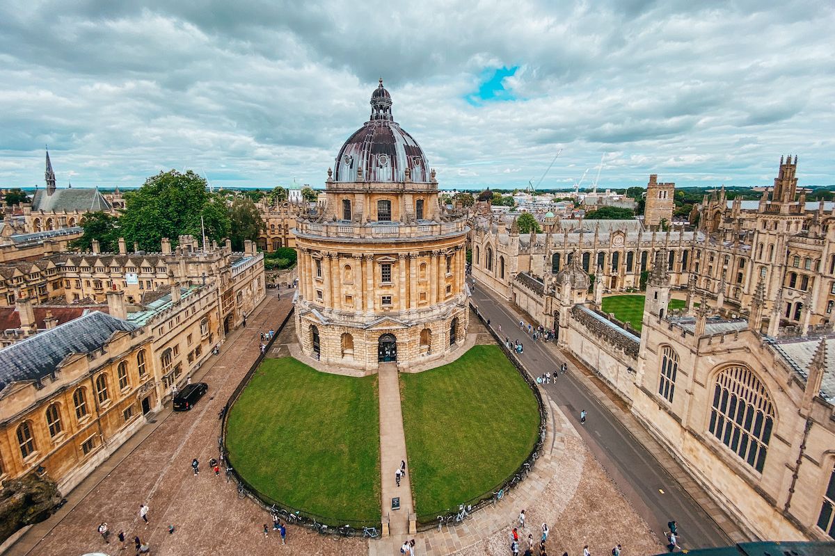 aerial view of oxford uk