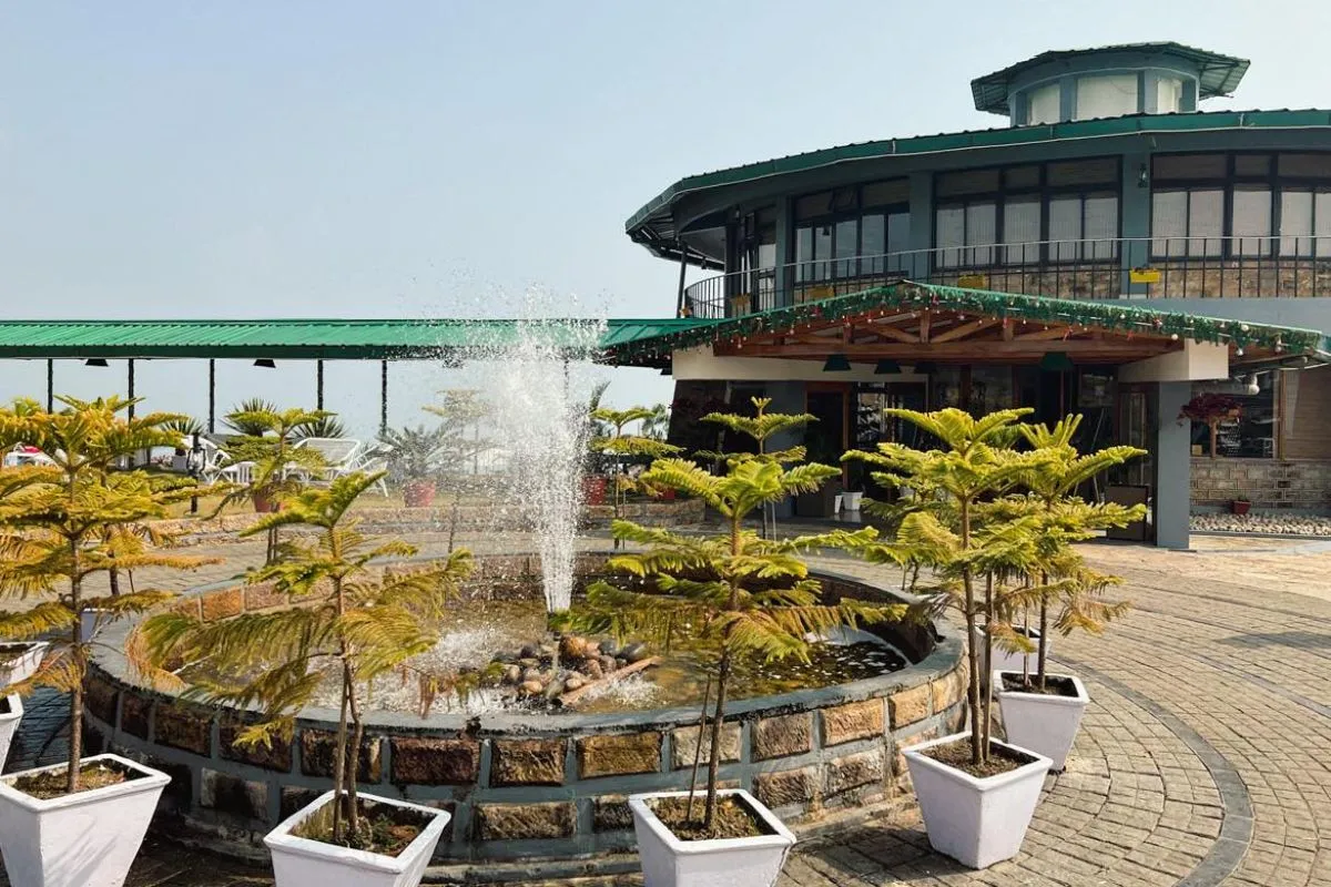 entrance of polo orchid resort in cherrapunji